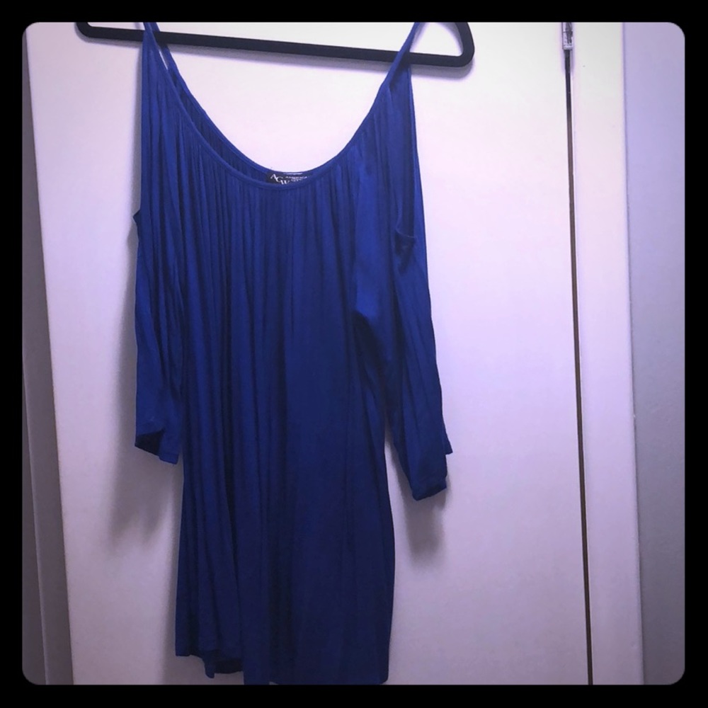 Cobalt Cold Shoulder Top